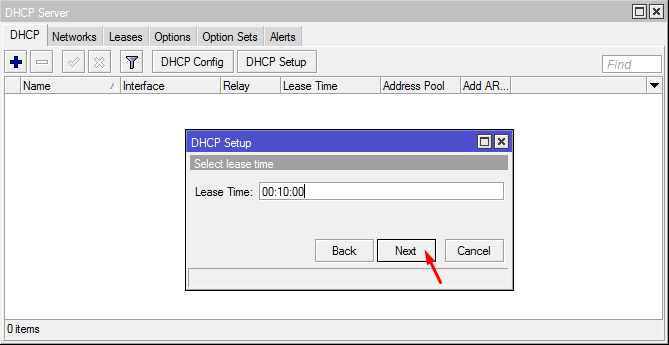 Lease Time DHCP Server