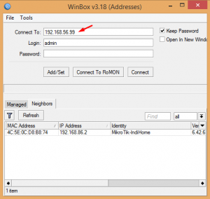 Login Winbox MikroTik