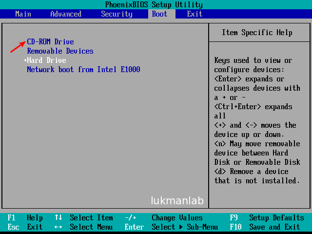 Step 1 - Setting Boot Priority BIOS