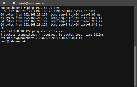 Test Ping to NFS Server